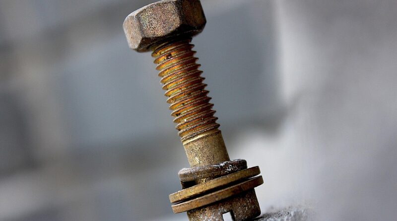 bolt, grey, concrete, macro, close, screw, thread, fasteners