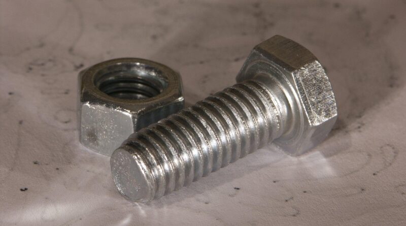 nut, bolt, threaded, screw, hardware, metallic