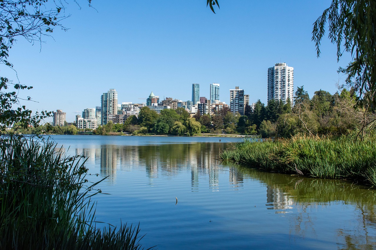 stanley park, vancouver, british columbia, trees, urban, skyline, downtown, lost lagoon, famous, canada, nature, city, park, stanley, pacific, british, landscape, apartments, view, blue sky, summer, stanley park, stanley park, stanley park, stanley park, stanley park, vancouver