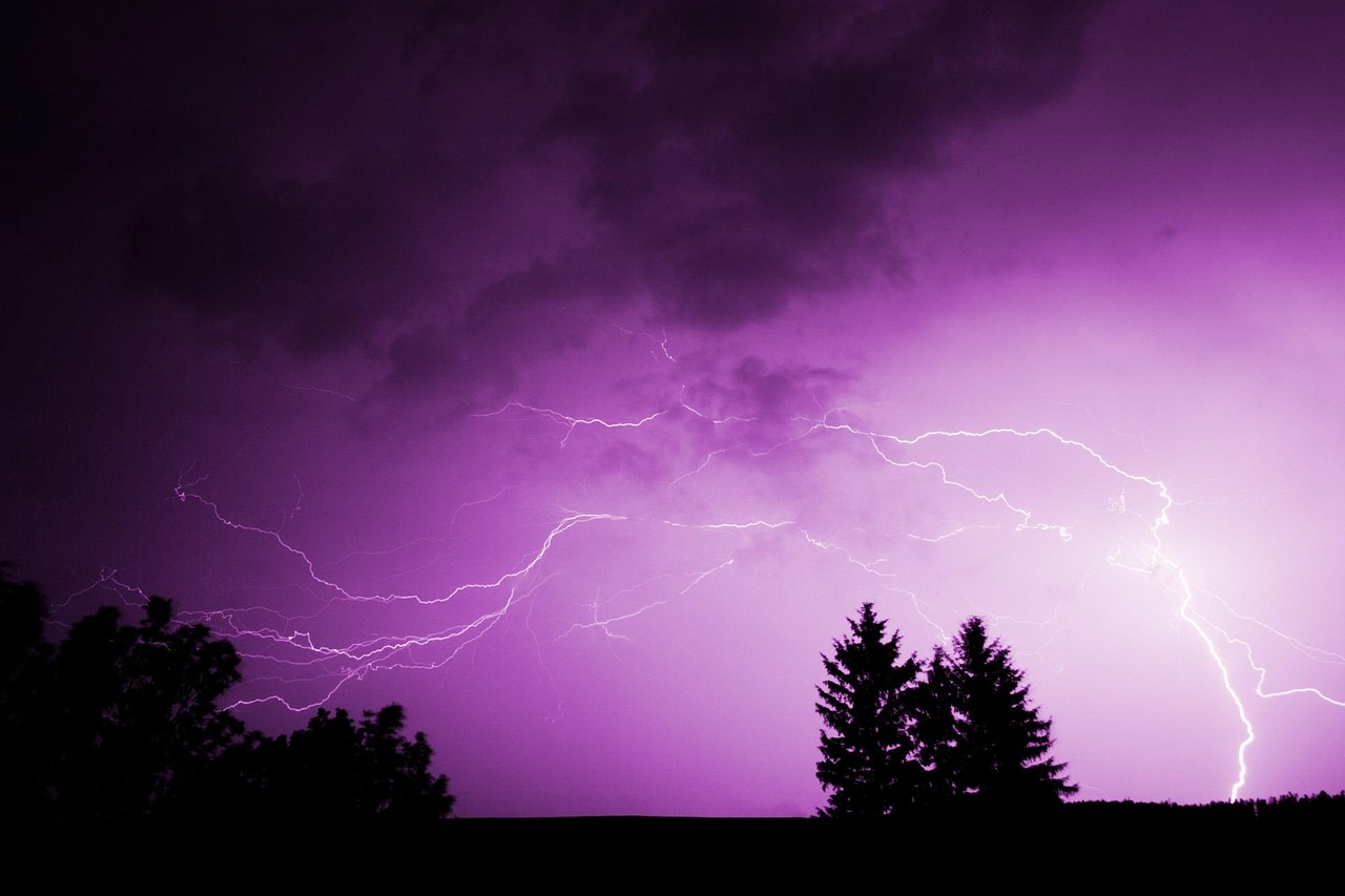 thunderstorm, lightning bolt, clouds, danger, dark, dramatic, electricity, energy, lightning, night, power, rain, storm, nature, strike, thunder, weather