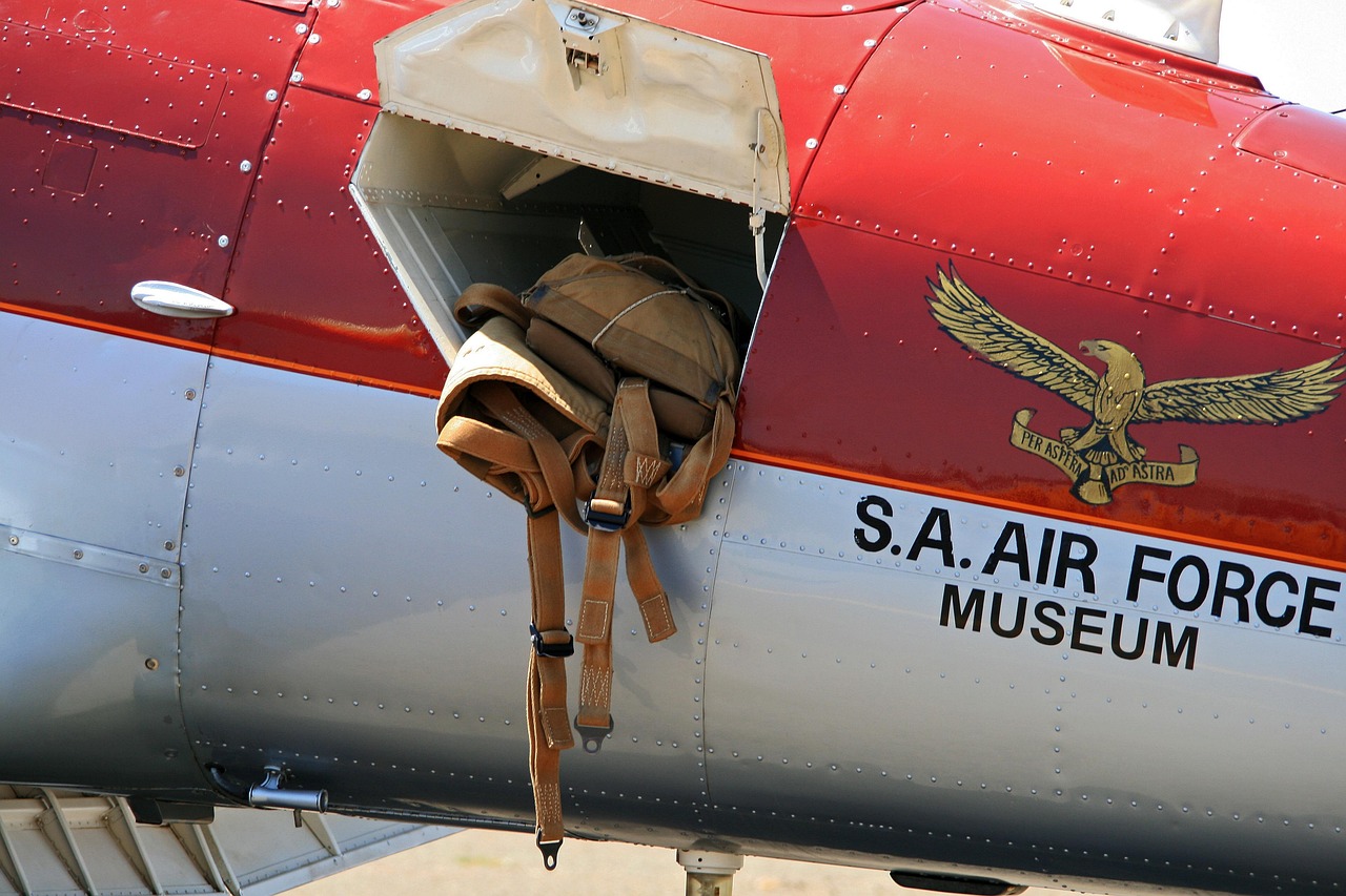 airplane, aircraft, harvard aircraft, packed parachute, t-6, texan, heritage, stashed, fuselage
