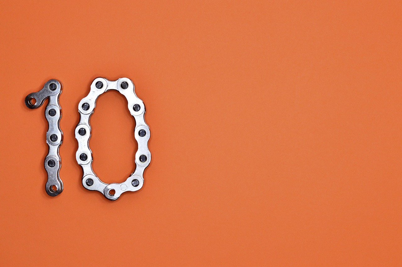 bike, industry, steel, metal, industrial, chain, spare, object, number, reflection, link, bright, symbol, type, typography, brightness, chrome, character, digit, item, education, mechanical, machine, ten, ten, ten, ten, ten, ten