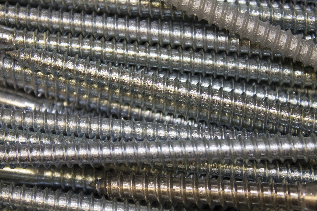 screw, metal, thread, hardware, metallic, steel, industrial, industry, iron, texture, construction, tool, bolt, stainless, shiny, gray construction, gray tools, gray metal, gray industry