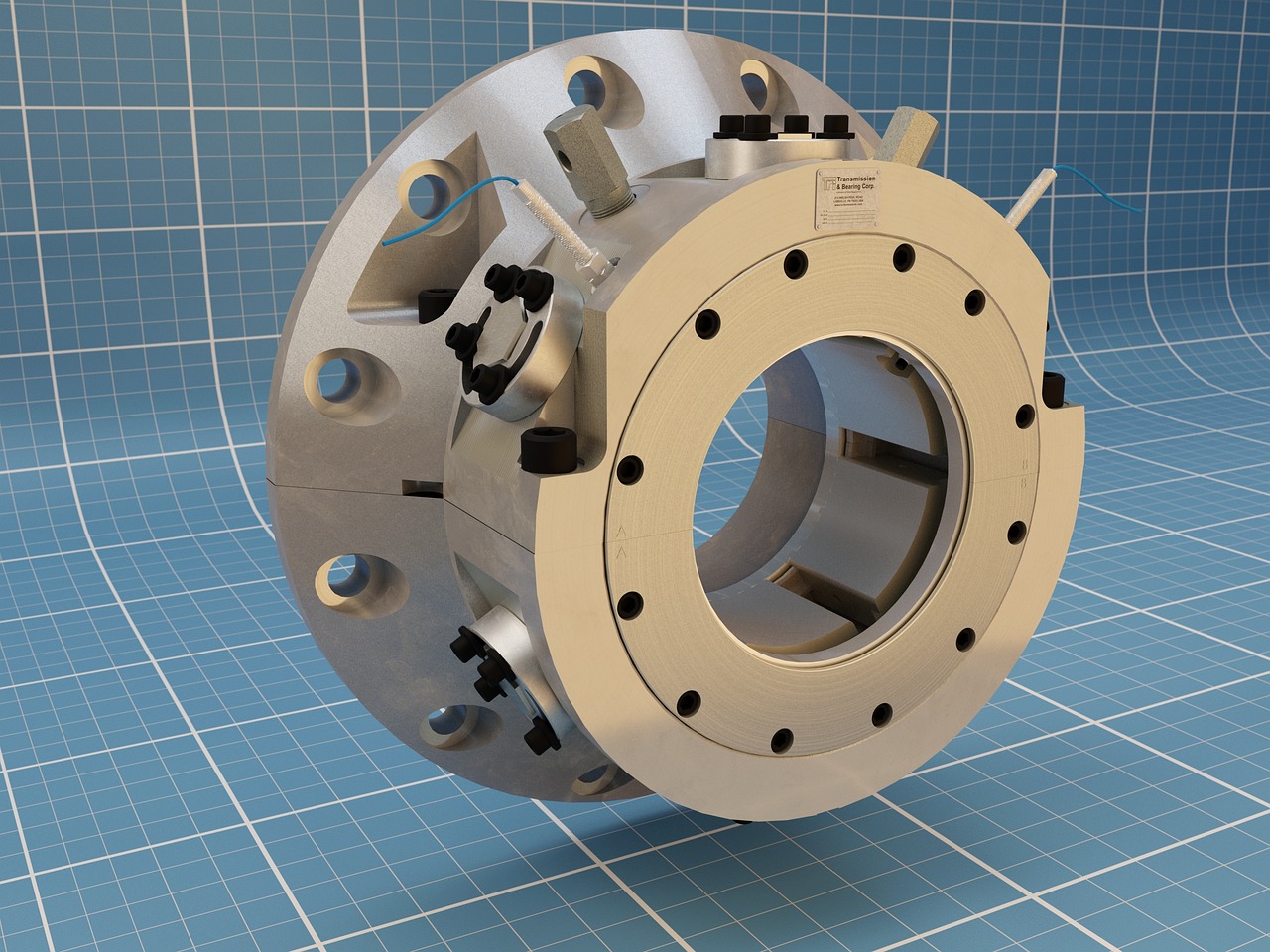 tilt pad, bearing, industrial, machine, components, engineering, 3d rendering, 3d model, power, industry, mechanical, metal, blue model, blue metal, blue power, blue industry
